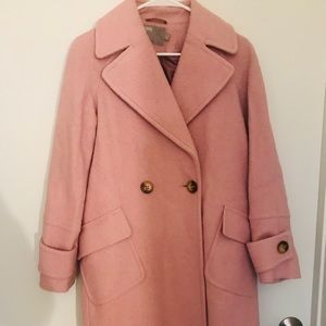 Bubblegum pink asos pea coat